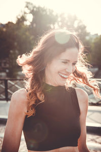 Portrait of a smiling young woman