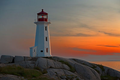 Lighthouse at seaside