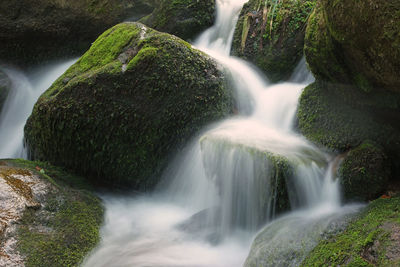 Scenic view of waterfall