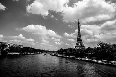 River with eiffel tower in background