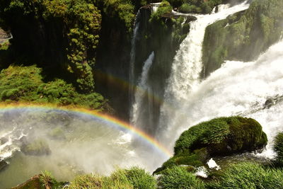 Scenic view of waterfall