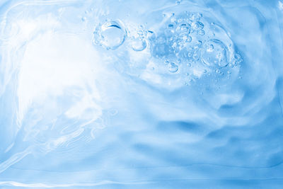 Close-up of bubbles in water