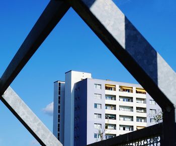 Low angle view of building against clear sky