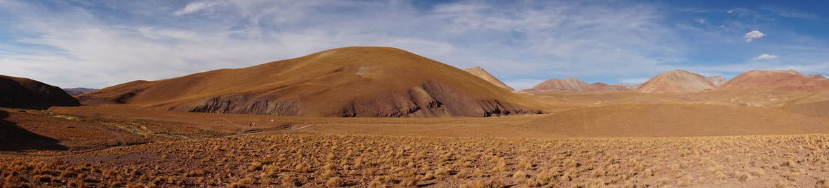 Panoramic view of desert against sky