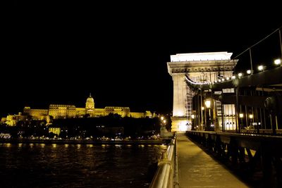 Illuminated city at night