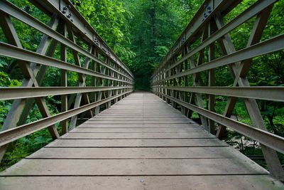 Footbridge in forest