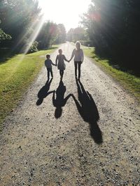 People walking on footpath