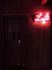 Illuminated lights at night