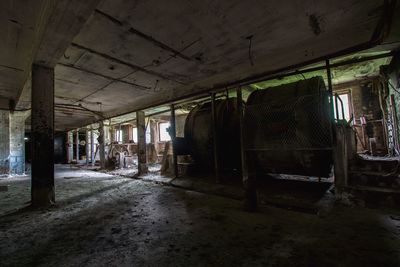 Interior of abandoned building