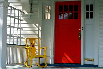 View of red door