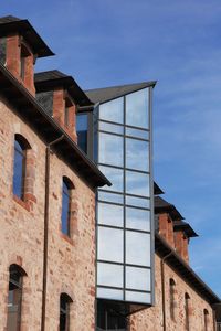 Low angle view of building against sky