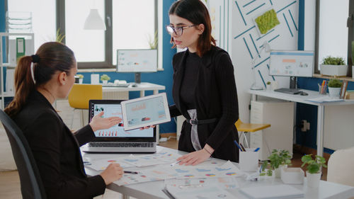 Businesswoman working at office