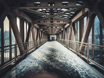 Empty railway bridge