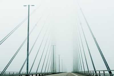 Suspension bridge over river