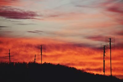 Red sunset in gdynia