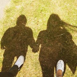 Shadow of person on wall