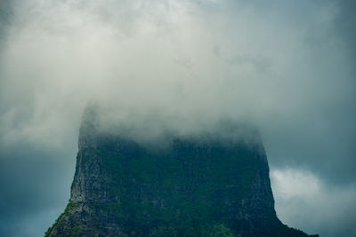 Low angle view of mountain against sky