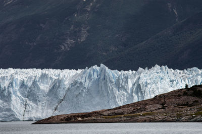 Scenic view of snowcapped mountains