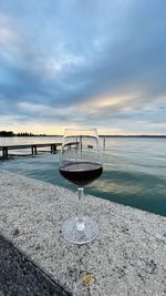 Red wine in lake garda.  