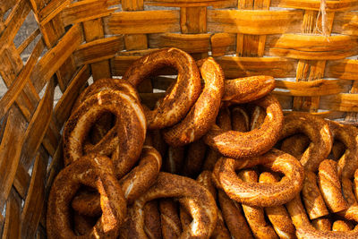 Close-up of bread in store