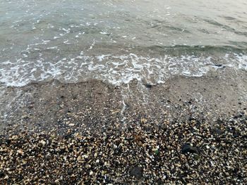 High angle view of beach