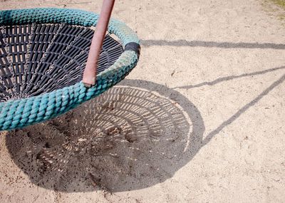 Swing over sand at playground