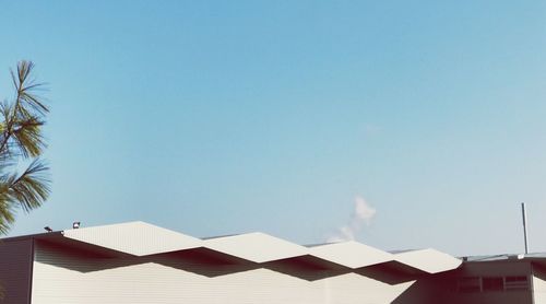 Low angle view of house against clear sky