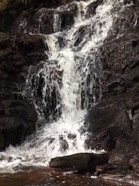 Scenic view of waterfall