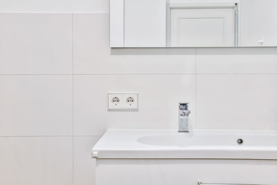 Close-up of sink in bathroom