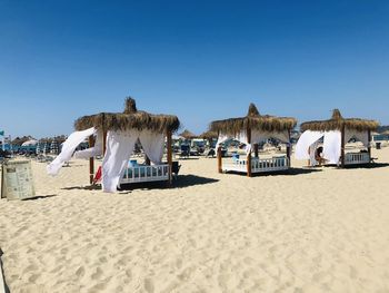 Scenic view of beautiful relaxing deck on gjiri i lalzit beach