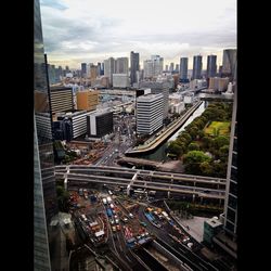 High angle view of cityscape