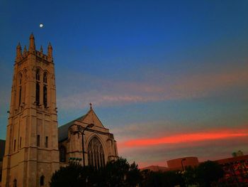 Low angle view of church against sky