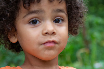 Close-up portrait of cute boy