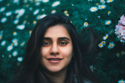 Portrait of smiling young woman