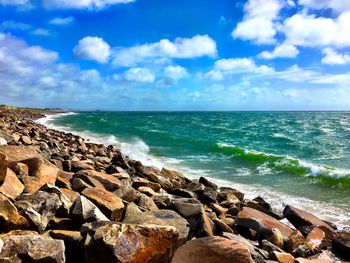 Scenic view of sea against sky