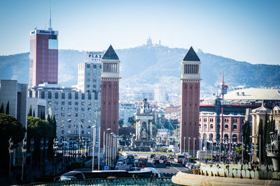 View of buildings in city