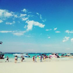 People enjoying at beach