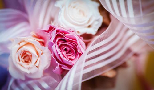 Close-up of rose bouquet