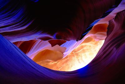 Rock formations at antelope canyon