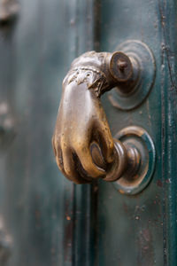 Close-up of door knocker