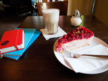 Close-up of red object on table