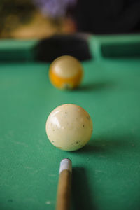 Close-up of ball on table