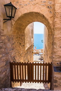 Small street in monemvasia, greece