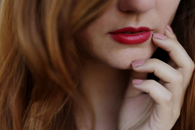 Close-up of young woman