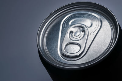 High angle view of drink against white background