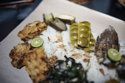 Close-up of food in plate