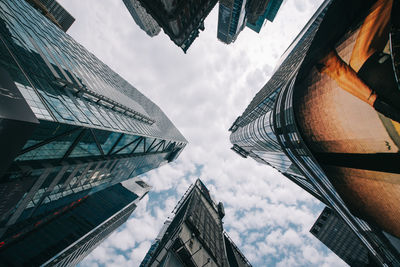 Low angle view of buildings against sky