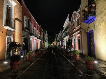 Illuminated city at night