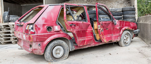 Car parked on road