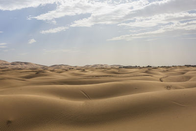 Scenic view of desert against sky